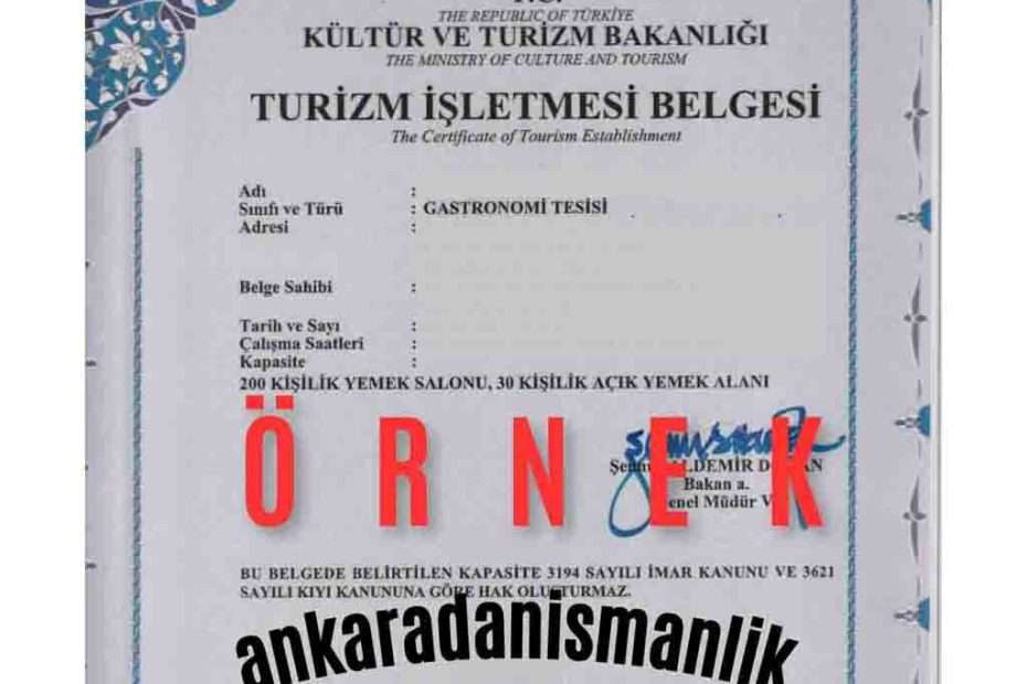 Gastronomİ belgesİ