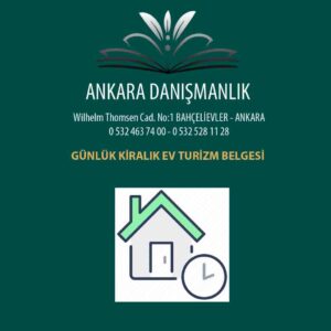 Günlük kiralık ev turizm belgesi.